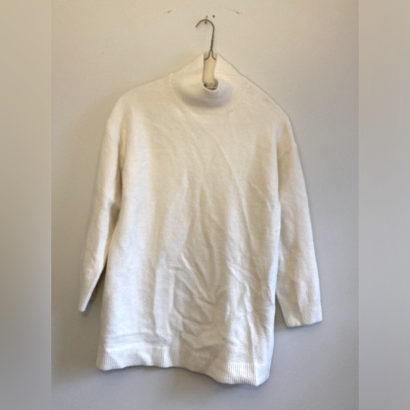 Zara Cream Turtle Necked Sweater Dress - Picture 1 of 8